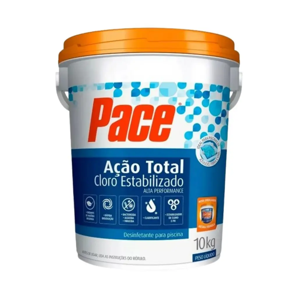 Cloro Granulado Estabilizado Pace Ação Total – 10kg
